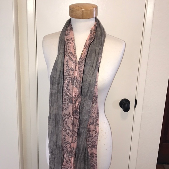 Cost Plus World Market Accessories - Gray pink lightweight scarf wrap by World Market